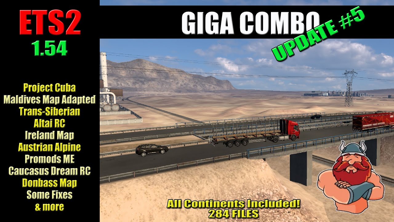 ETS2 1.54 🔥 GIGA COMBO UPDATE #5 🔥 Cuba, Caucasus RC, Austrian Alpine, Donbass y más! (LINKS!)  🌏 🚛​