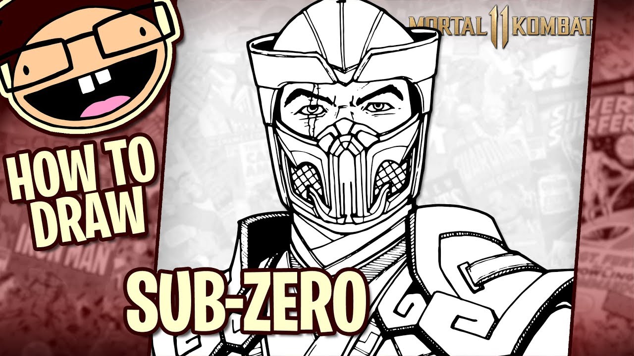 How to Draw SUB-ZERO (Mortal Kombat 11) | Narrated Easy Step-by-Step Tutorial