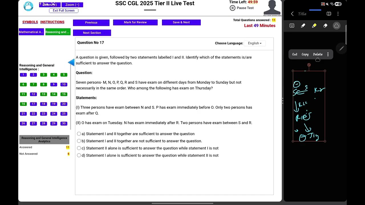 Oliveboard Live Mock Ssc CGL 9-11 Jan ! 2026 !!;Ssc CGL Mains 2025