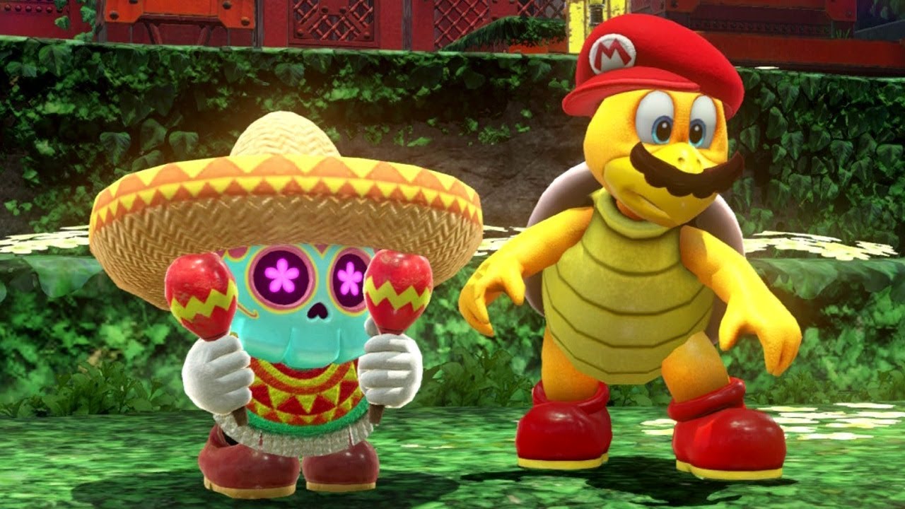 Super Mario Odyssey Movie Walkthrough Part 21 - T-Rex in the Wooded Kingdom