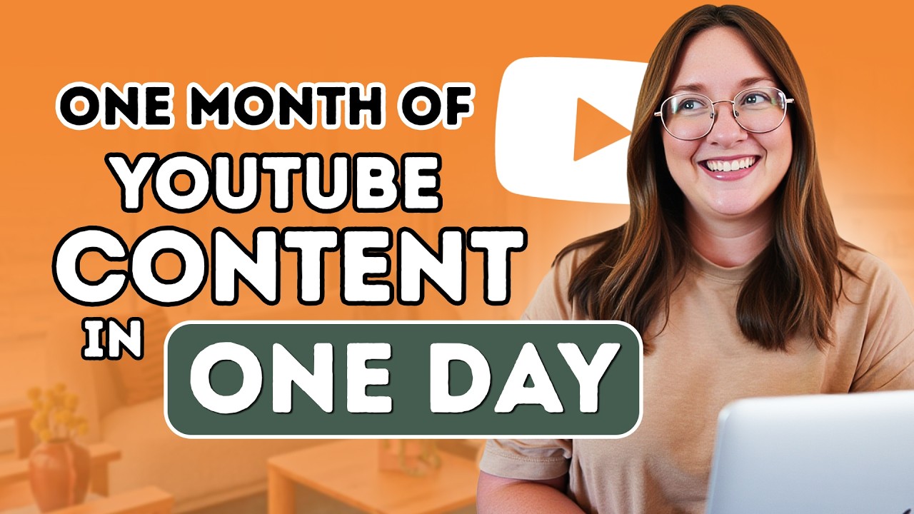 How I Film a Month of YouTube Content in ONE DAY (My Secret)