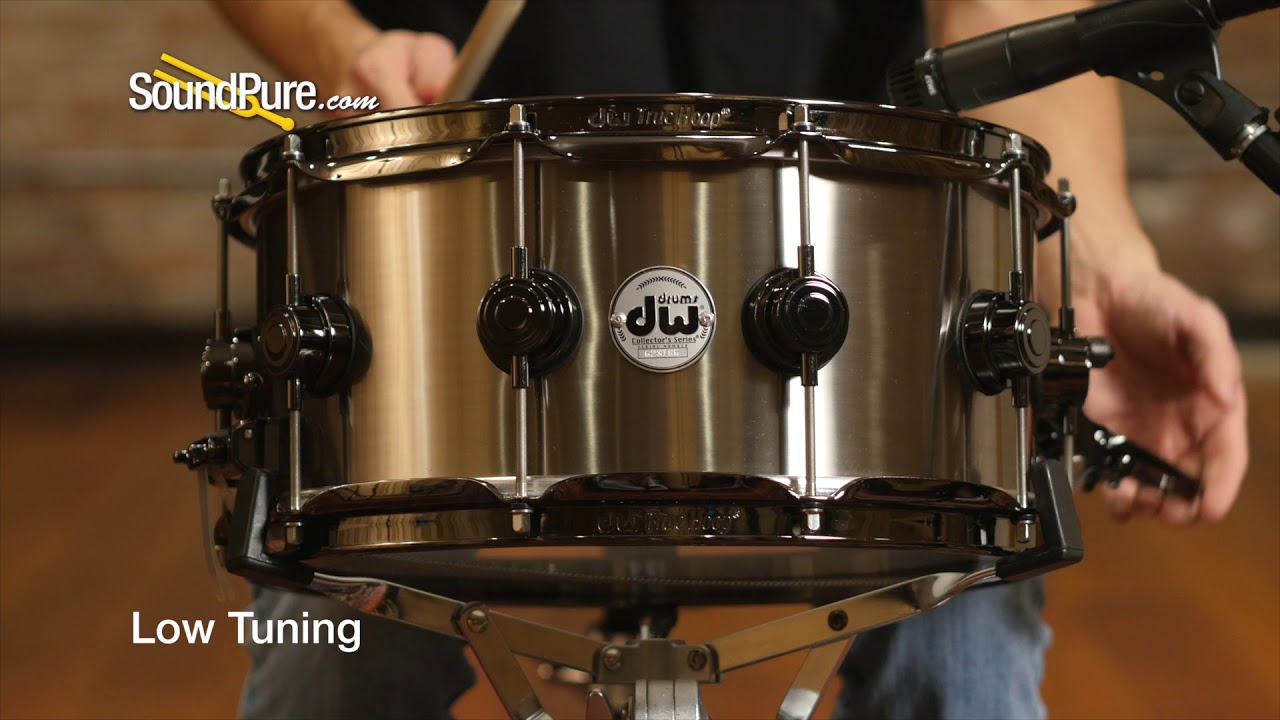 DW 6.5x14 Collectors Series Black Titanium Shell Snare Drum Quick n' Dirty