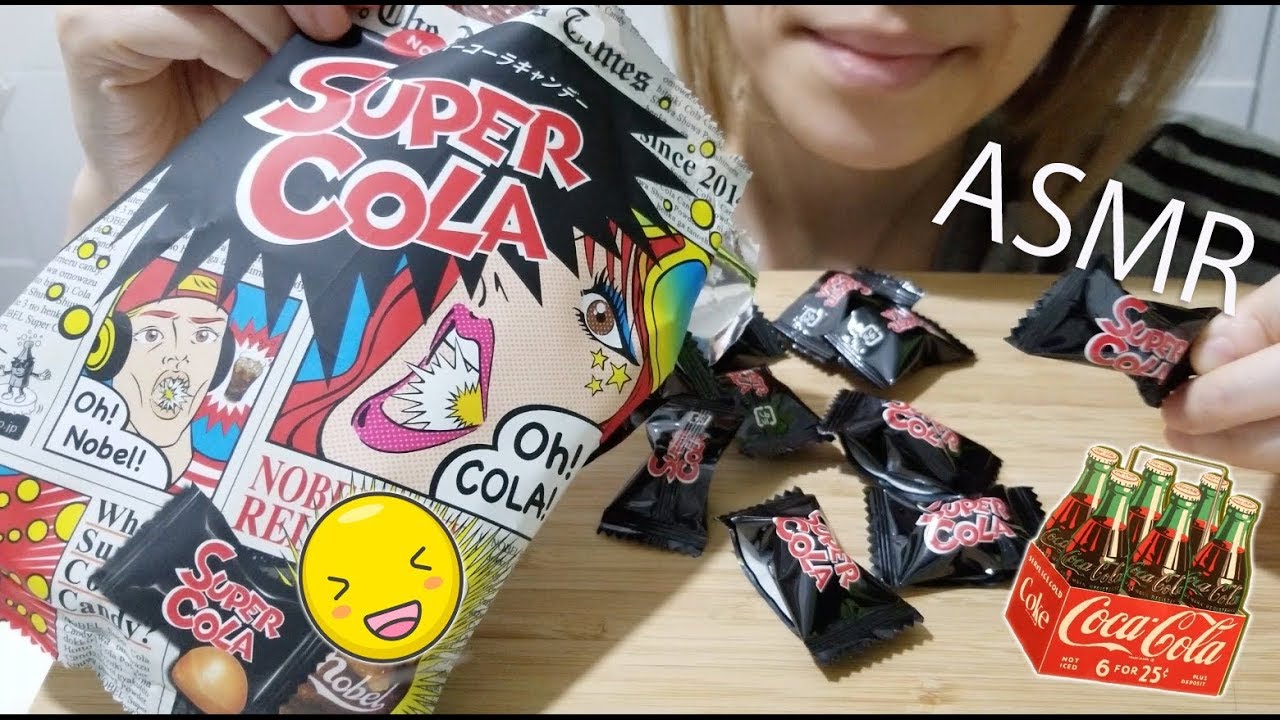 SUPER SOUR mouth cutting COLA Candies 💖  |  ASMR ( with talking and SMACKING )  |  TONS of TINGLES ✨