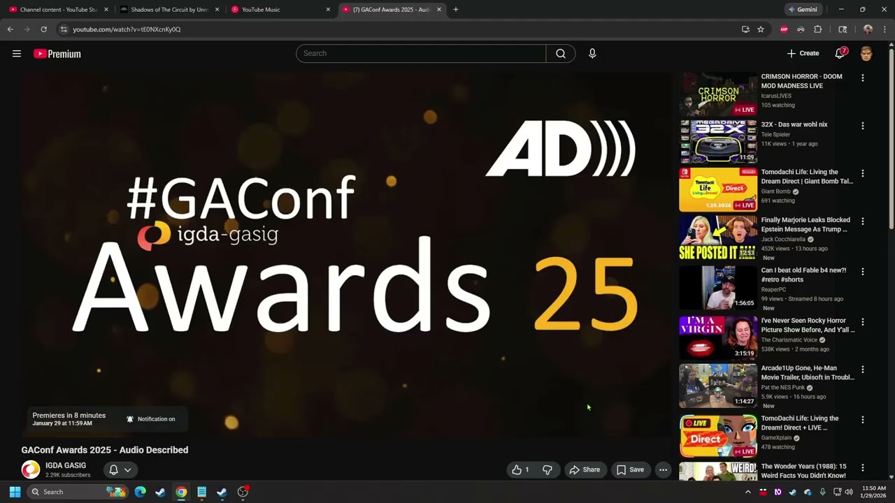 Let's Watch the GAConf 2025 Awards & Chat Game Accessibility