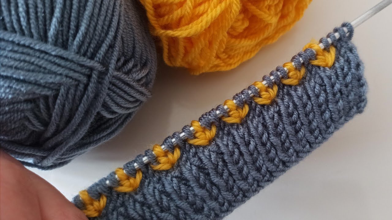 İKİ RENKLİ YAPIMI ÇOK KOLAY ÖRGÜ MODELİ ☑️ BEBEK HIRKA, YELEK MODELİ ☑️ KNİTTİNG PATTERNS