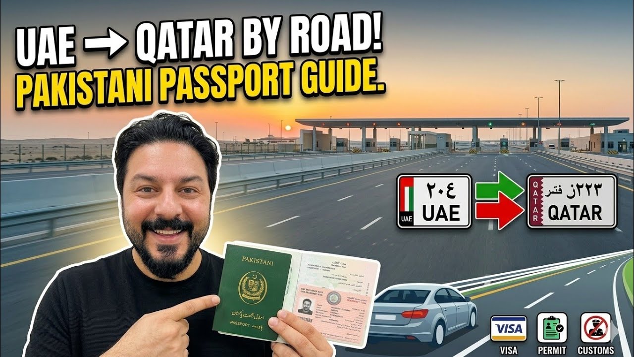 UAE to QATAR by road bua saudia #saudiarabia #qatar #uae #pakistan #urdu #travel