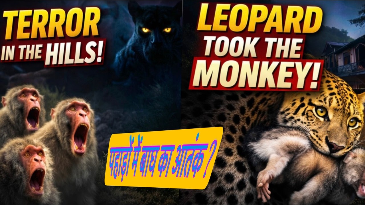 क्या पहाड़ों में तेंदुए का आतंक real है? हमारे सामने बंदर को उठा ले गया बाघ।Real Srories #leopard