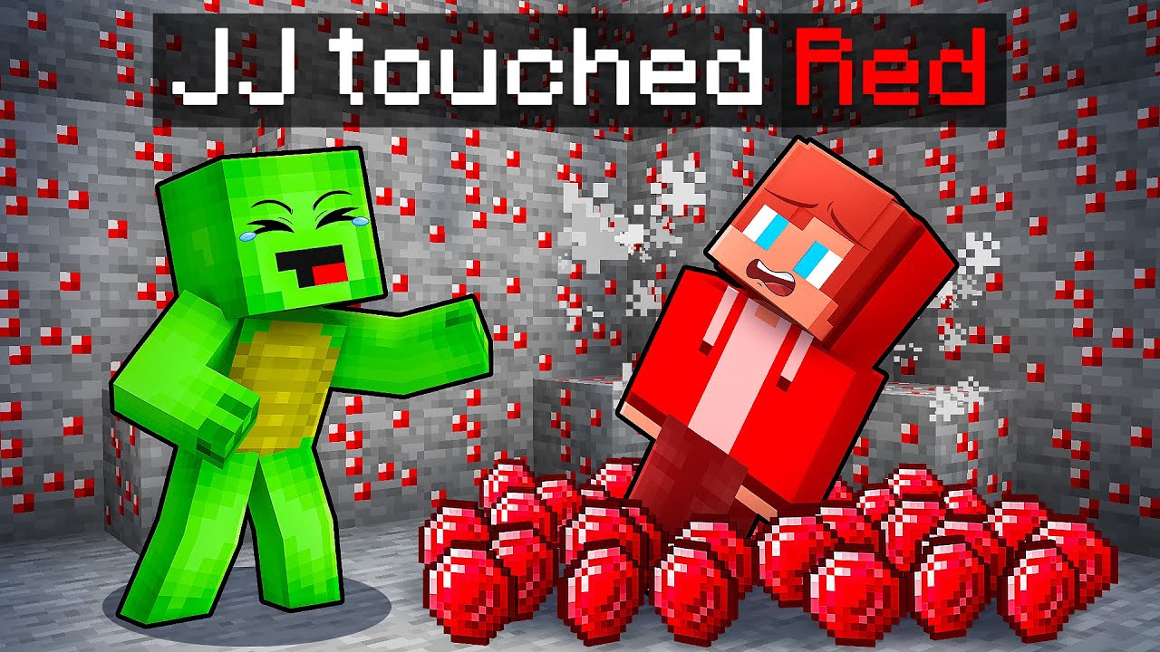 JJ and Mikey: BATTLE Of TOUCHING COLORS in Minecraft - Maizen