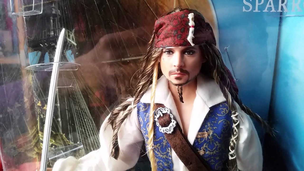 Disney Pirates of the Carribean On stranger tides Captain Jack Sparrow Barbie collector doll review