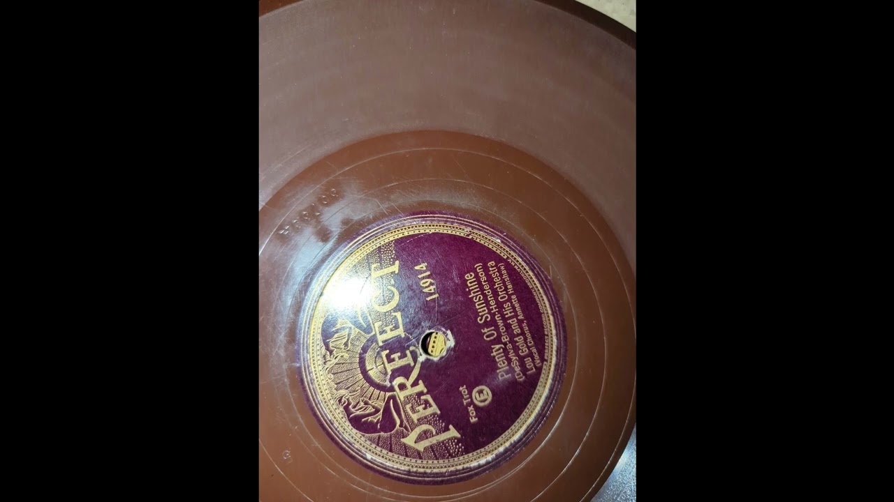 Lou Gold orch (v Annette Hanshaw - Plenty of sunshine (Perfect14914) (1927)