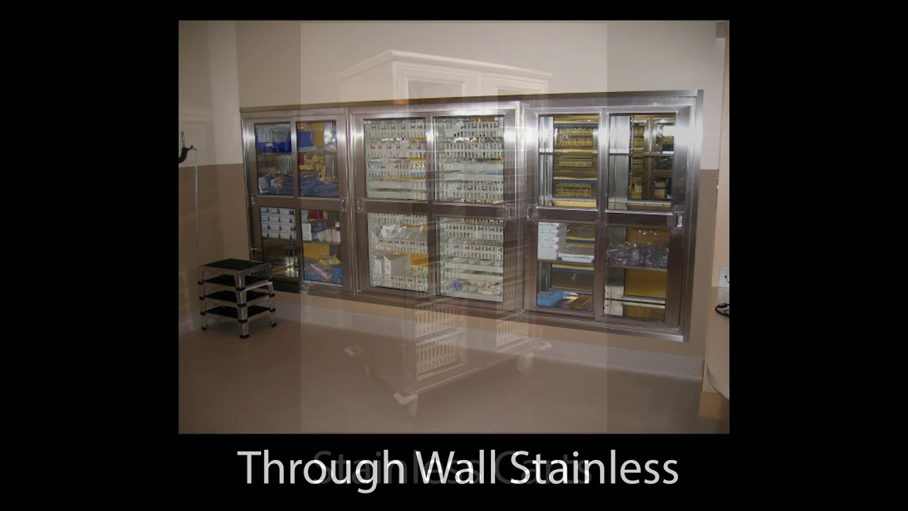 Stainless Steel Medical Supply Cabinets Trays Shelves Baskets