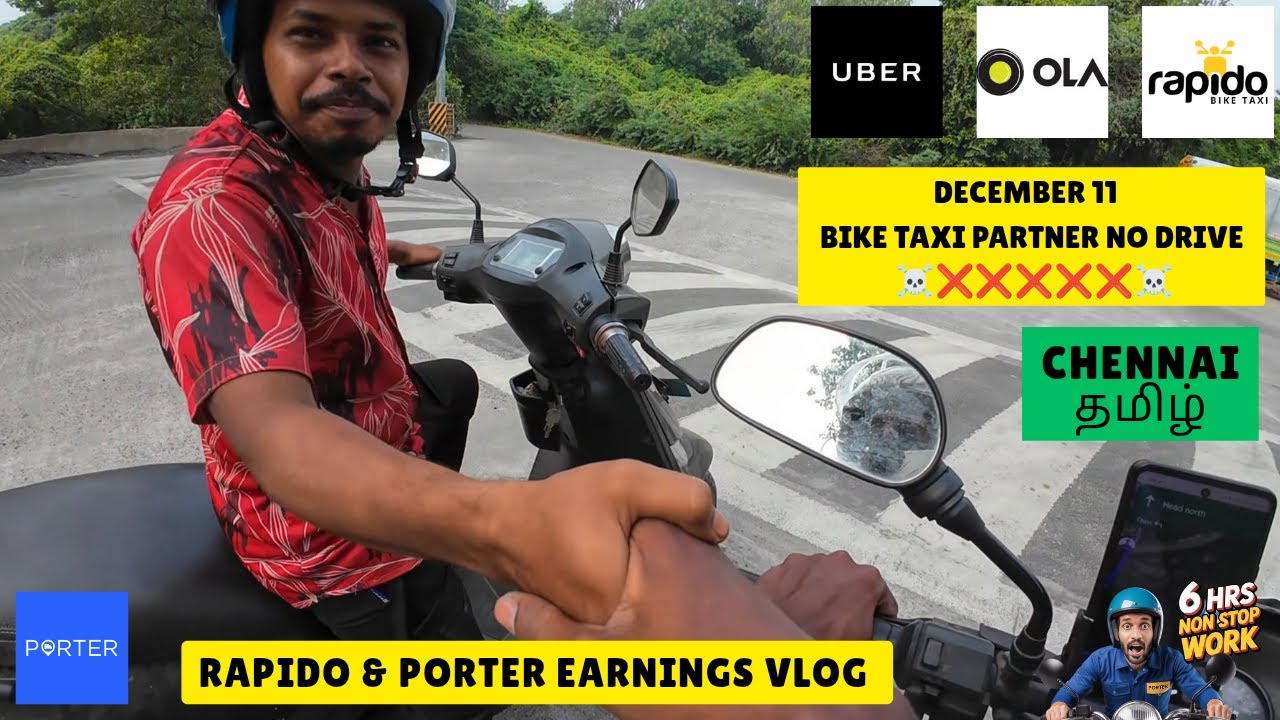 ❌Rapido Bike Taxi Stopped Dec 11 Careful Partner | Rapido & Porter Earning Vlog #rapido #porter