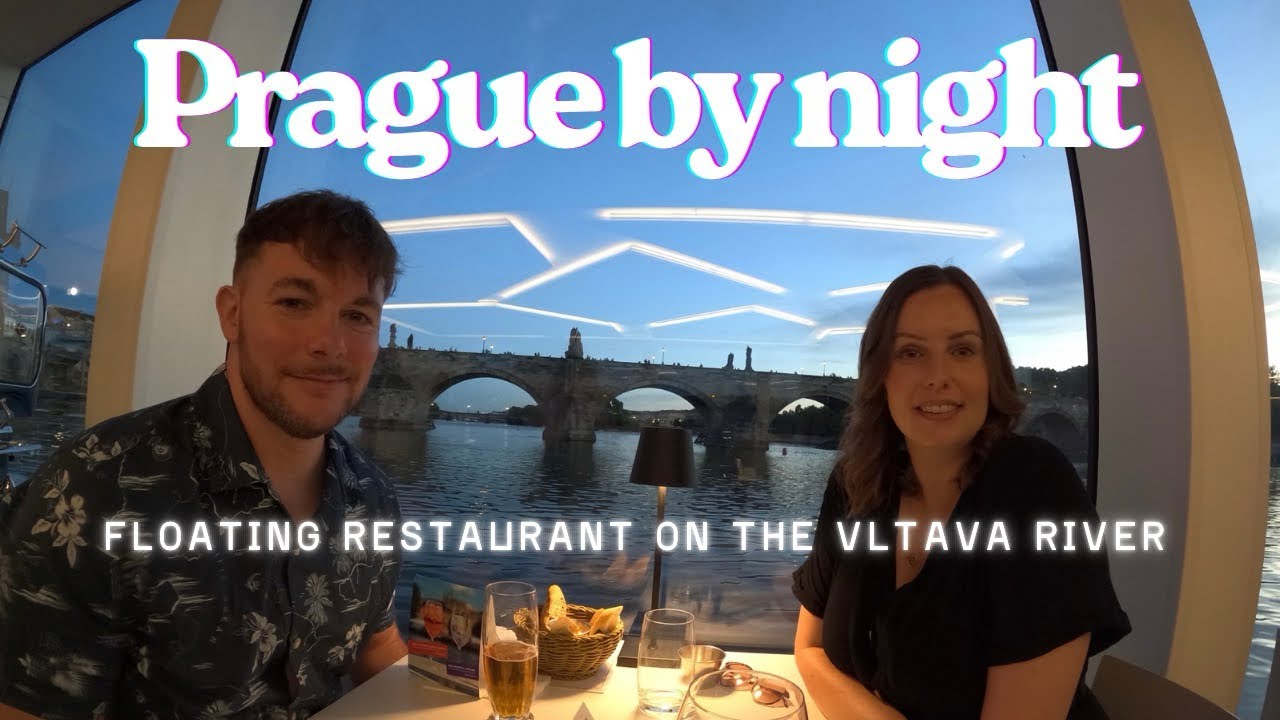 PRAGUE BY NIGHT - Floating restaurant on the Vltava river