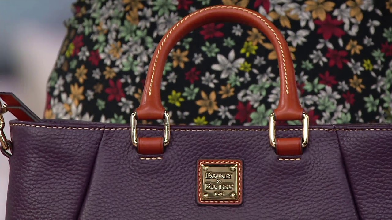 Dooney & Bourke Pebble Leather Small Zip Top Satchel on QVC