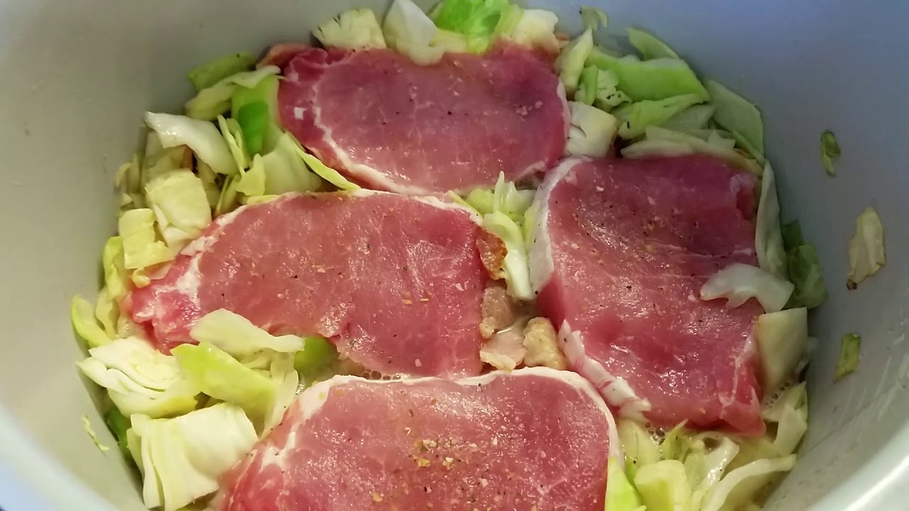 Ninja Foodi and Braised Pork Chops With Cabbage and Bacon