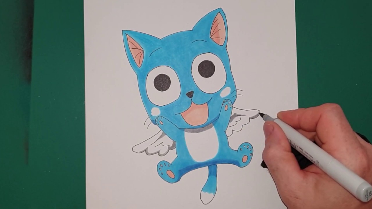 [TUTO FACILE] Comment dessiner HAPPY (fairy tail)