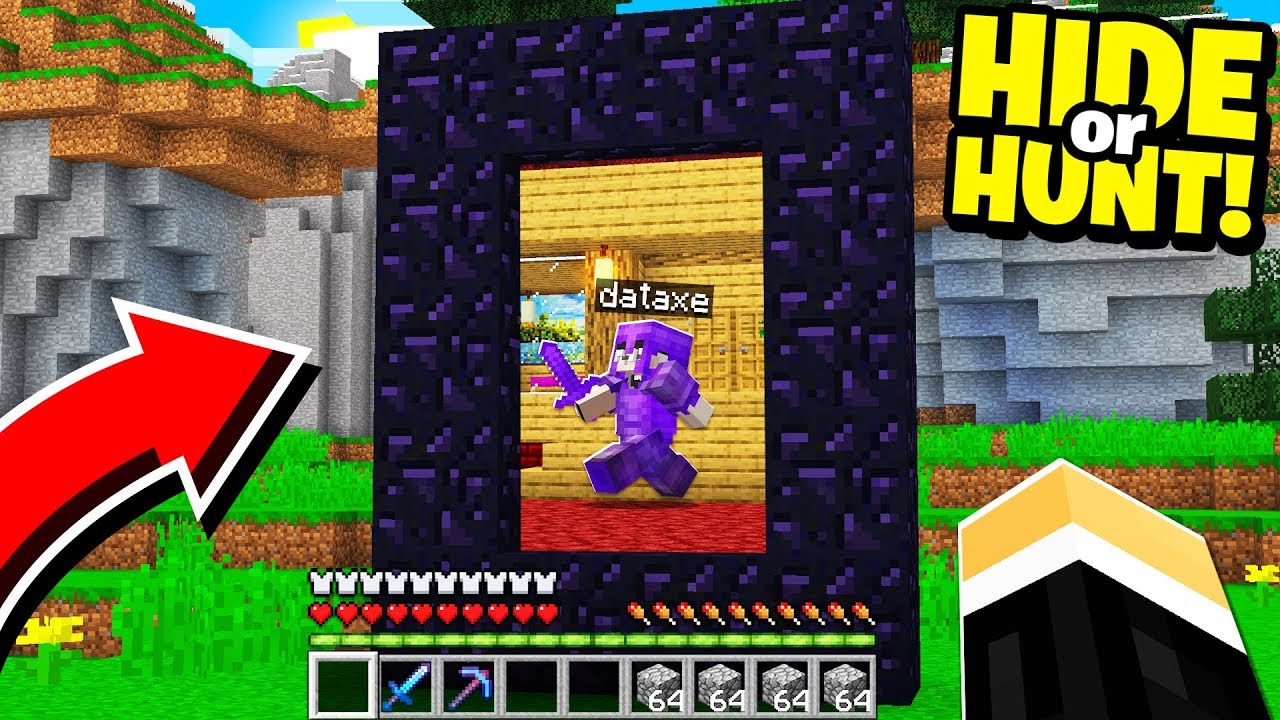 we found a 200IQ SECRET Minecraft Base - Hide Or Hunt #7