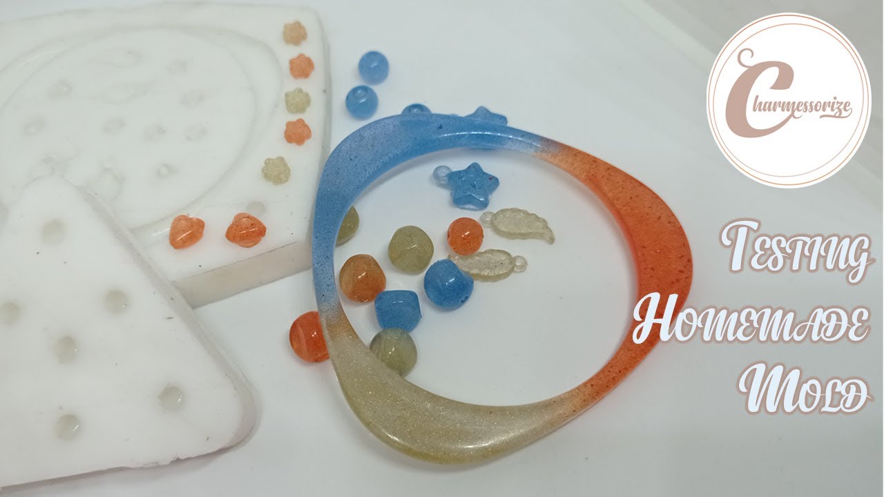DIY Resin Craft and Accessories - Casting resin on the homemade silicone mold.