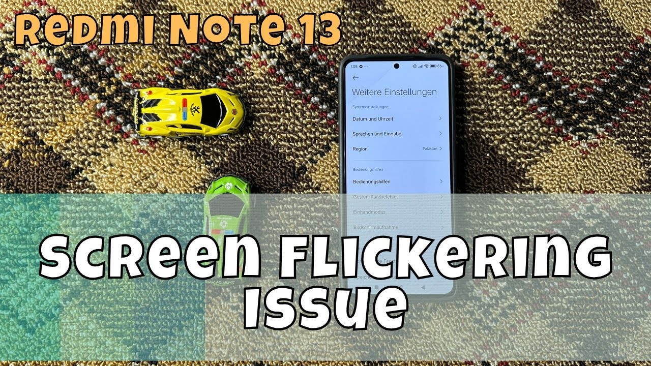 Как исправить проблему мерцания экрана Redmi Note 13