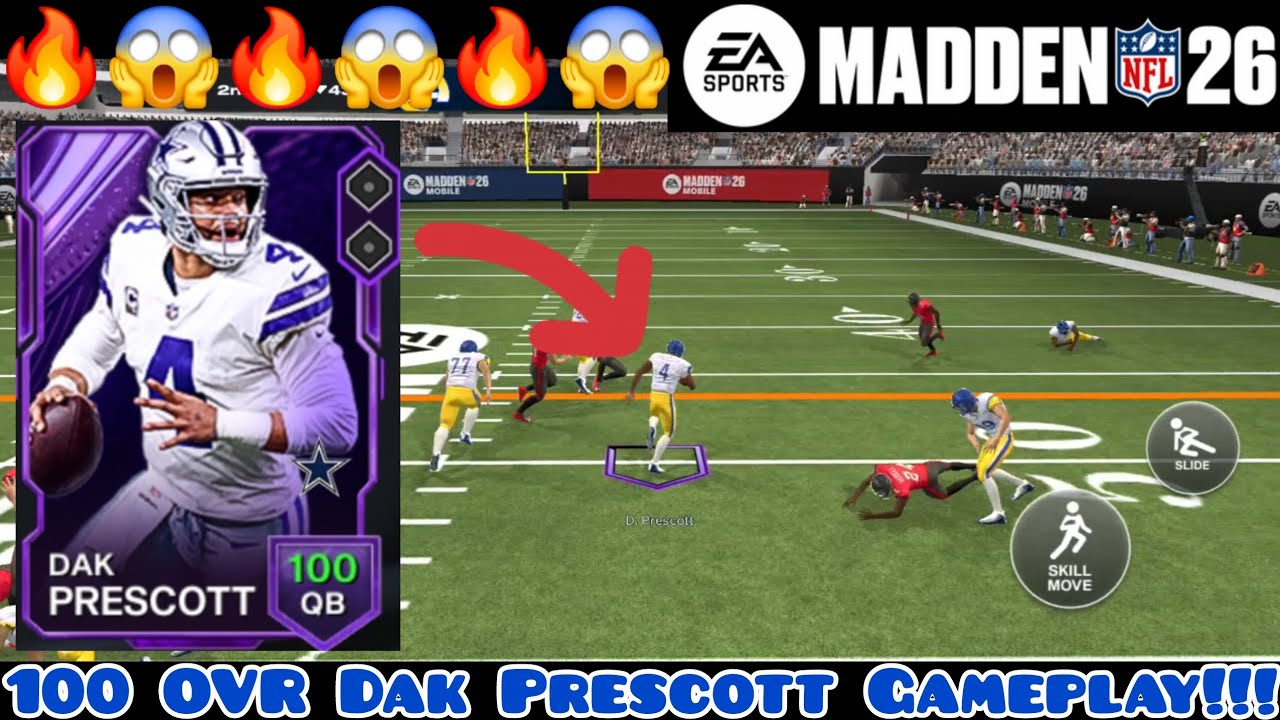 100 OVR Dak Prescott Gameplay!!! | Madden Mobile 26