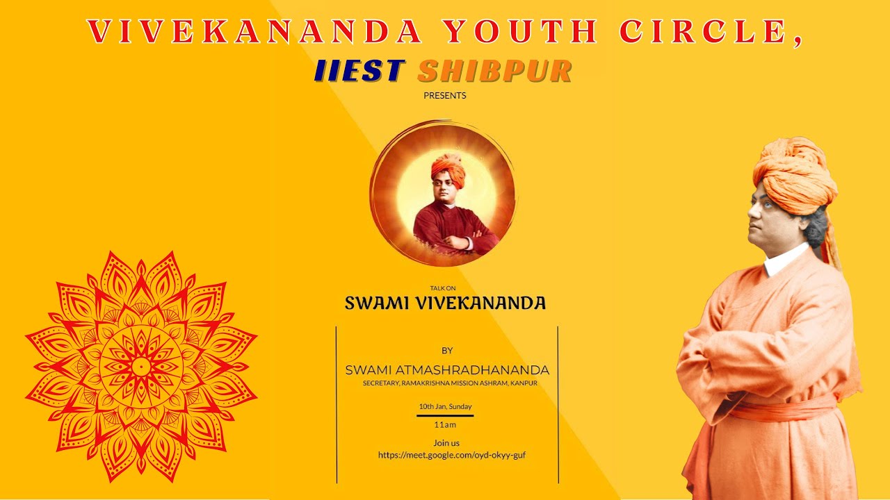 Talk on Swami Vivekananda || Swami Atmashradhananda || Vivekananda Youth Circle || IIEST Shibpur