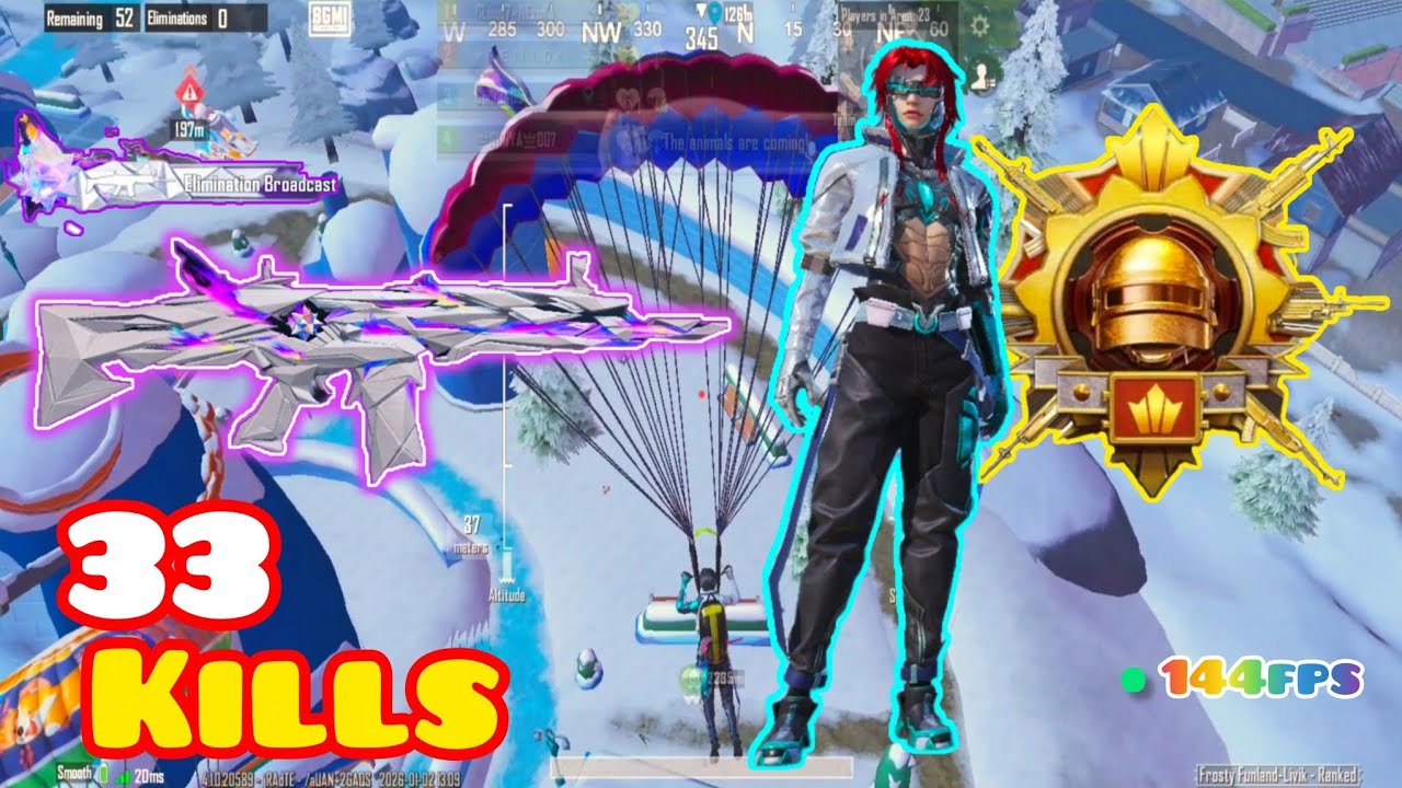 33 KILLS BGMI Gameplay (144 FPS) 🚀 #BGMI #33Kills