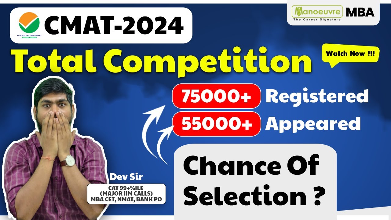 CMAT 2024 - Total Competition In 2021, 2022 & 2023 | Chance Of Selection ?  | Must Watch
