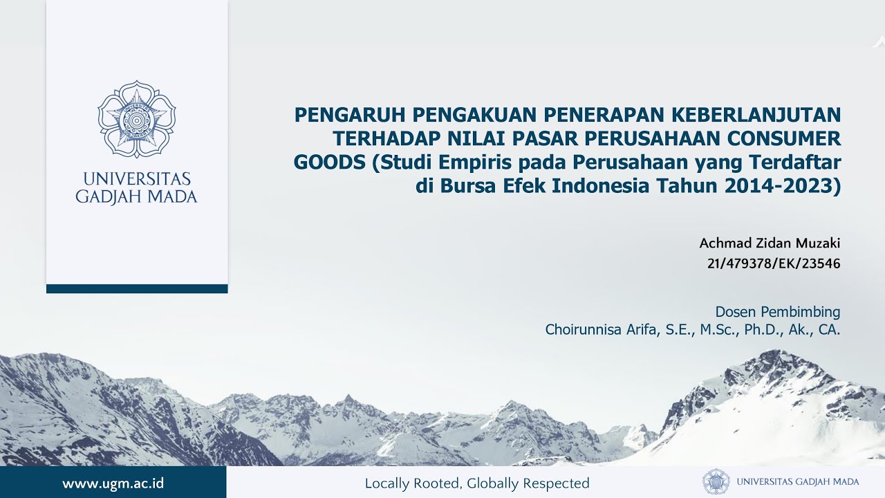 Presentasi Sidang Skripsi S1 Akuntansi FEB UGM | Achmad Zidan Muzaki