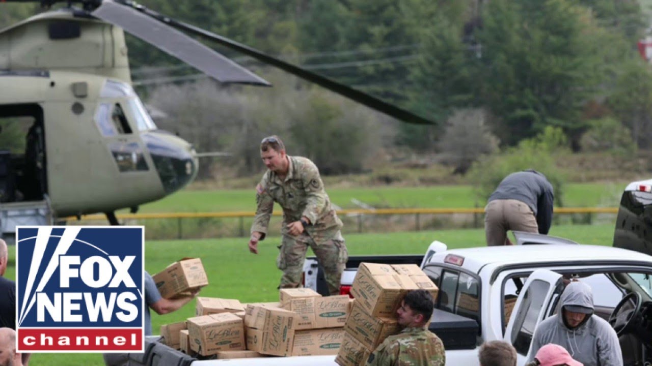 Troops help with search and rescue after Hurricane Helene