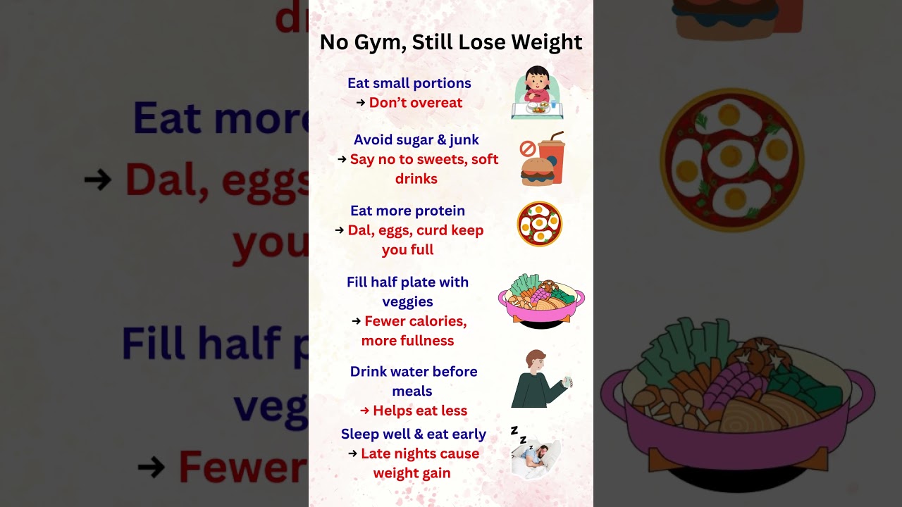 No gym still loose weight 