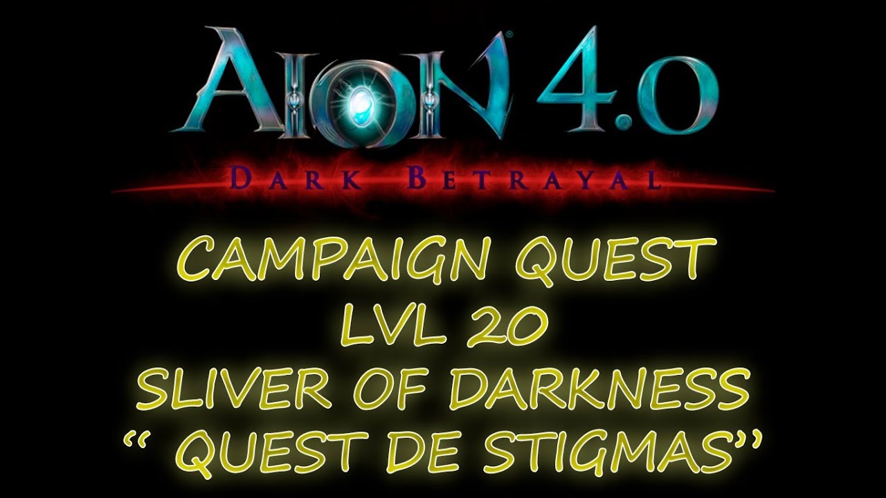 AION 4.0 - GUIA ELYOS - STIGMA QUEST LVL 20 - SLIVER OF DARKNESS