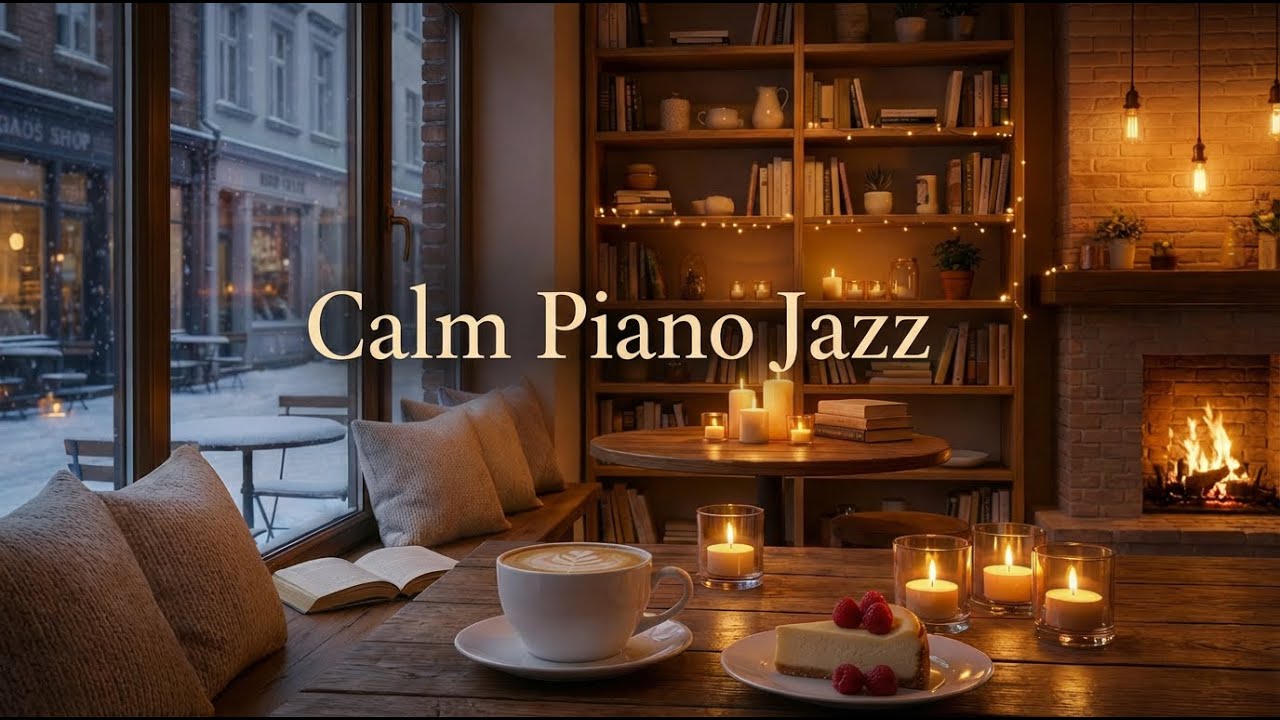 Calm Piano Jazz ☕ Cozy Coffee Shop Ambience | Relaxing Background Music