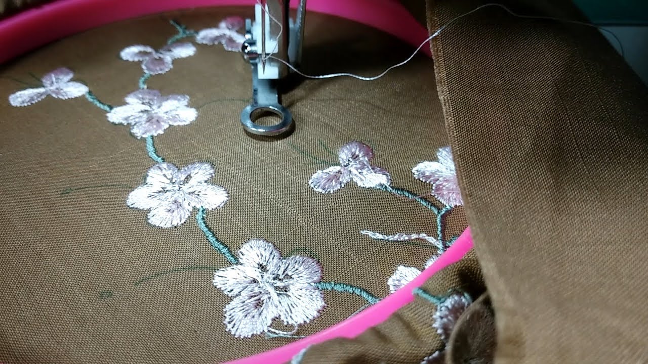 CARA MEMBORDIR DI MESIN PORTABLE | Singer heavy duty 443 Sewing Machine Darning Embroidery Foot