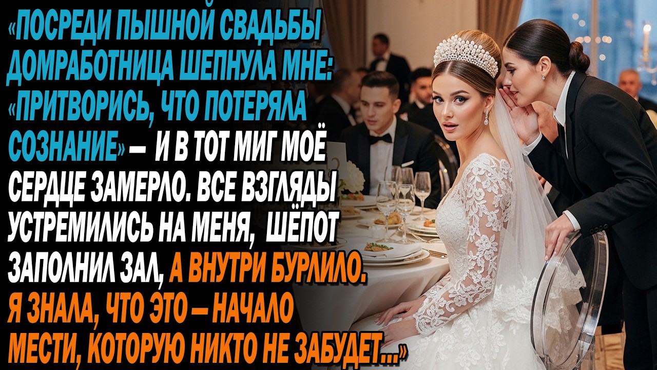 💐 Посреди пышной свадьбы🗣️ домработница шепнула мне:😵 «Притворись, что ты потеряла сознание».