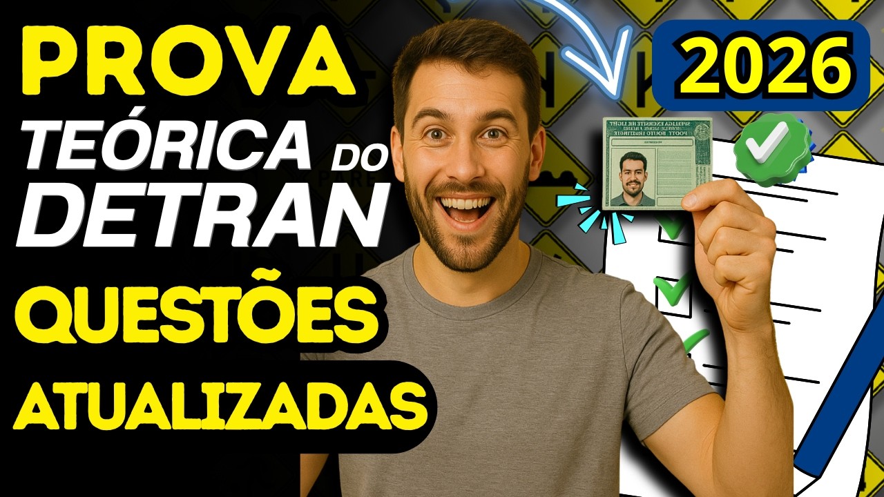 QUEST&Otilde;ES da PROVA TE&Oacute;RICA do DETRAN 2026 &ndash; SIMULADO COMPLETO 2026