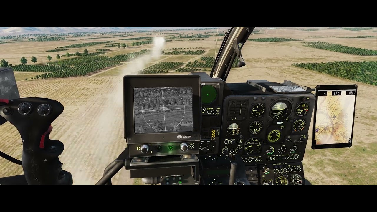[DCS] Gazelle M engaging tanks from manual hover