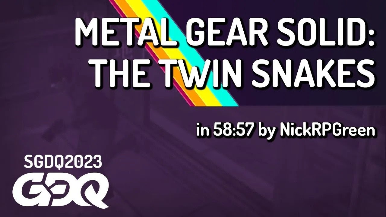 Metal Gear Solid: The Twin Snakes by NickRPGreen in 58:57 - Summer Games Done Quick 2023