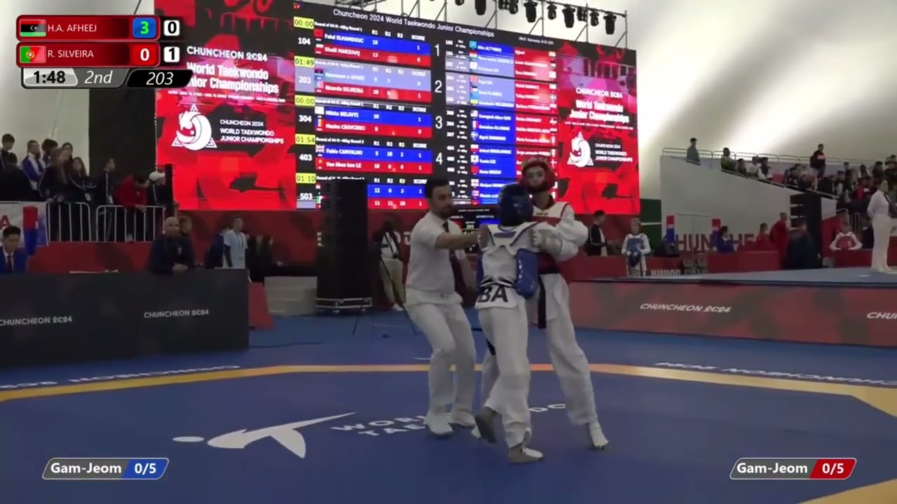 203 Round of 64 Men  45kg LBA AFHEEJ Hammam a POR SILVEIRA Ricardo