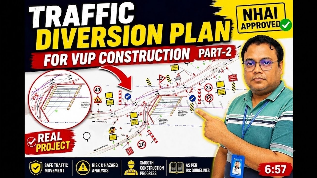 Traffic Diversion Plan for VUP Construction | NHAI Highway Project Explained Part-2