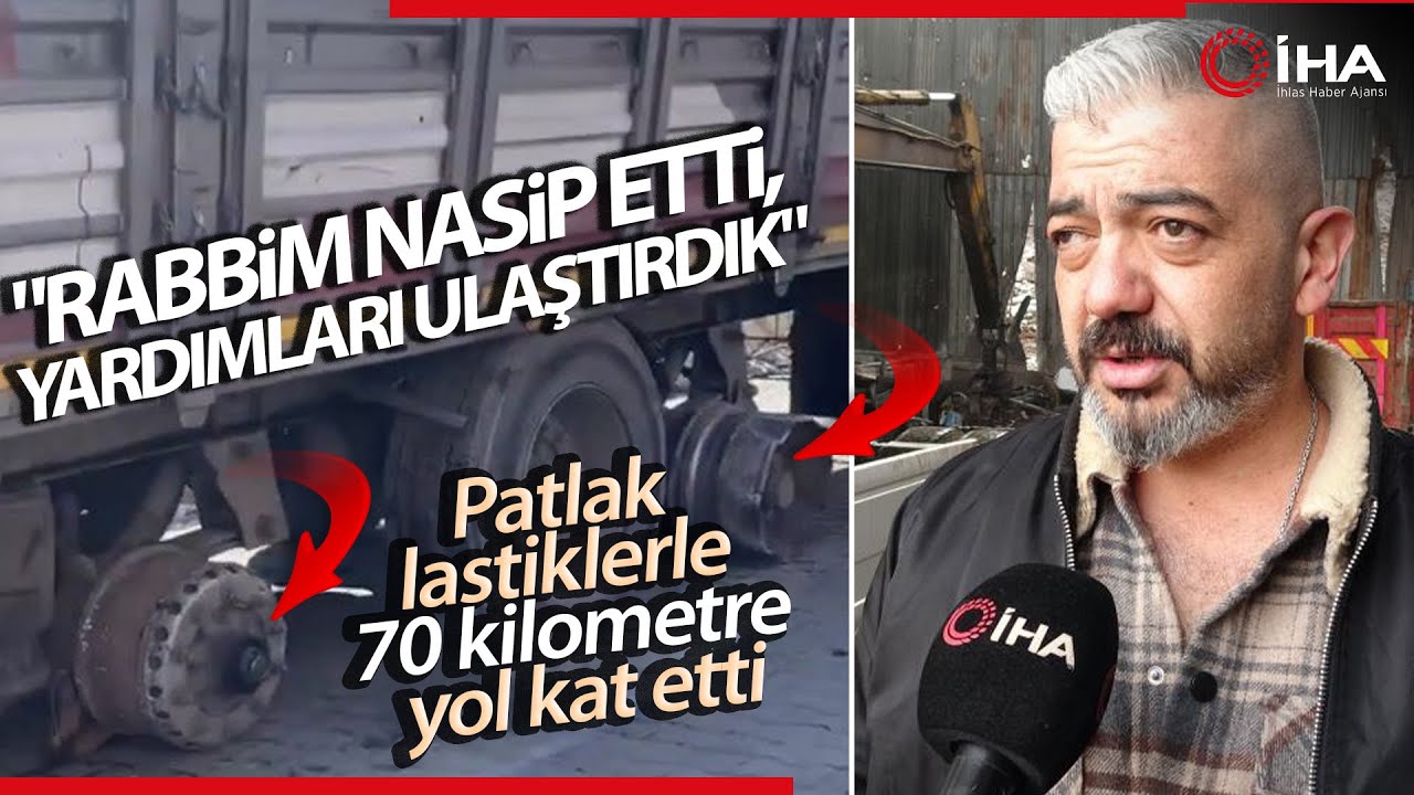 Yardım Götürmek İçin Yola Çıktılar, Lastikleri Patlasa da Durmadılar