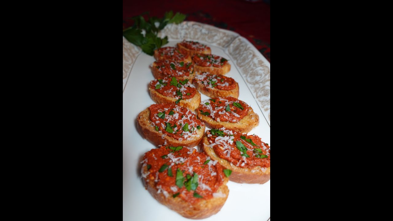 Anchovy Tomato Bruschetta