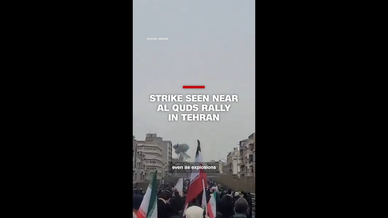 Забастовка замечена недалеко от места проведения митинга в Аль-Кудсе в Тегеране.
