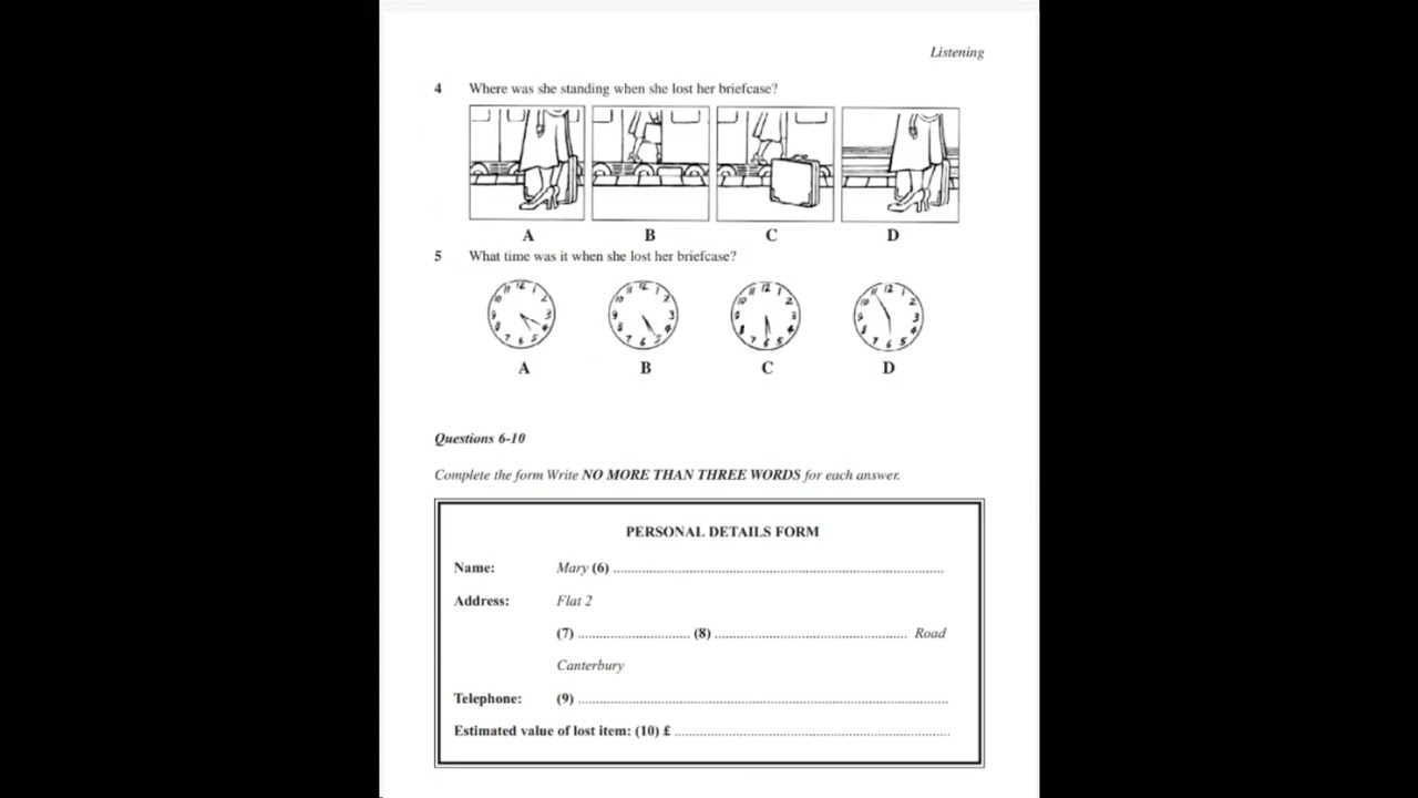 Live IELTS Listening Questions and Answers with transcript