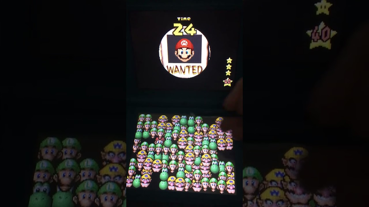 Playing Wanted Mini Game (New Super Mario Bros)