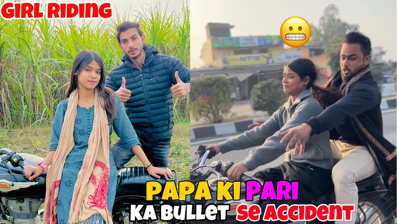 Bullet first ride on girl 😬girl ride first time 😱 Arshil Choudhary 