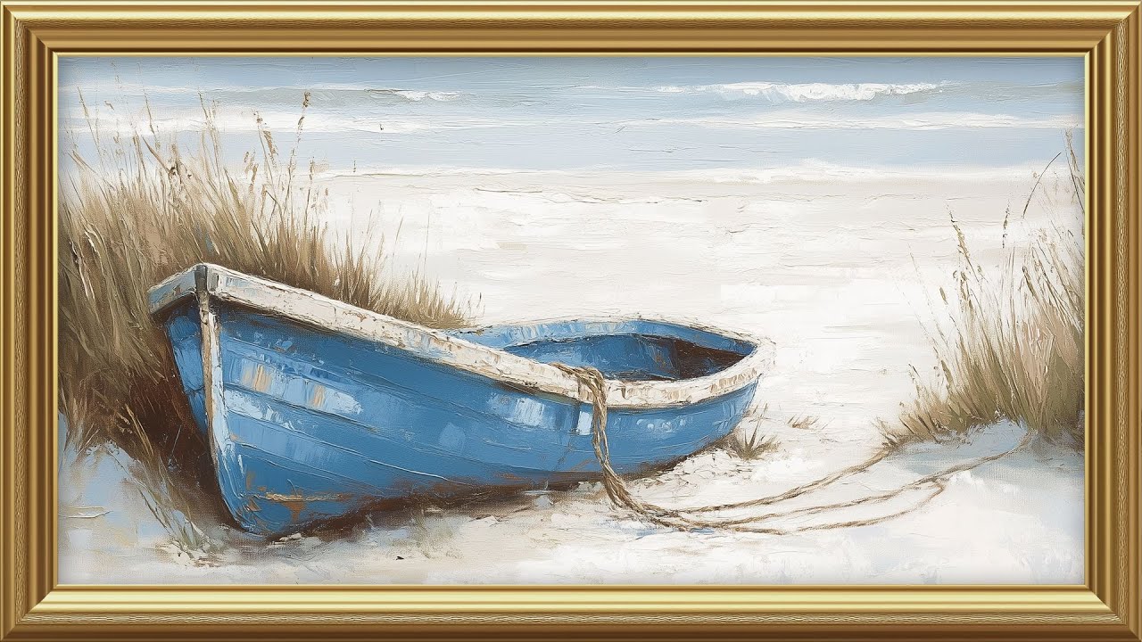 Coastal Calm 2-Hour Screensaver Summer Beach Painting for Frame TV
