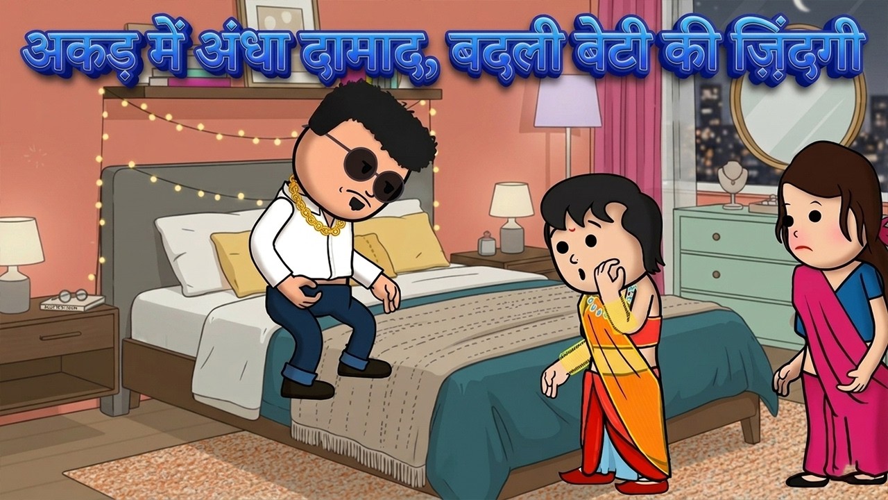 अकड़ में अंधा दामाद बदली बेटी की ज़िंदगी |😨 😭 (ghar ghar ki kahani cartoon me) moral stoy