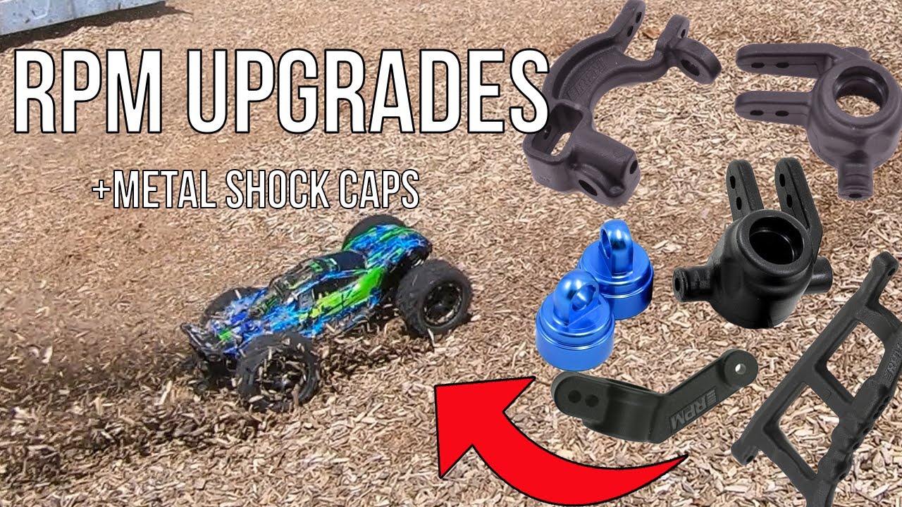 RPM Caster and Steering Blocks, and Metal Shock Caps for the 6s Rustler 4x4!