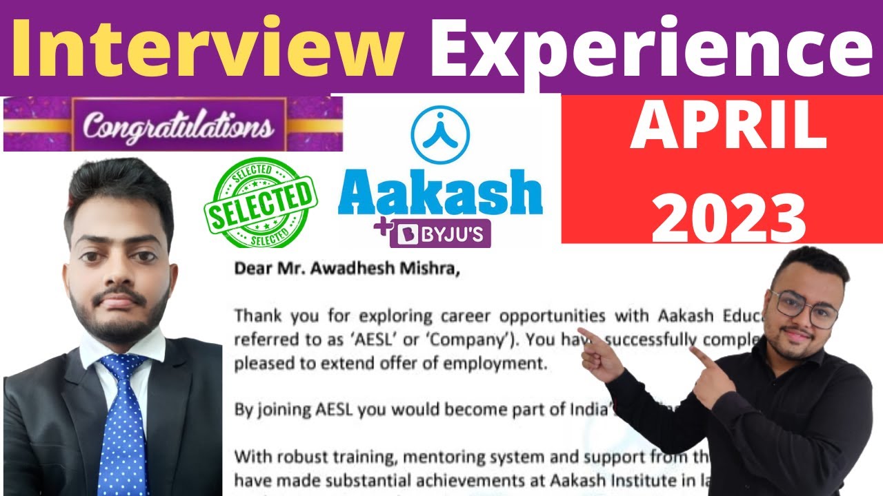 Maths Faculty Hiring In Aakash Byju's Package - 8.25 LPA | Interview Experience | Selected Candidate