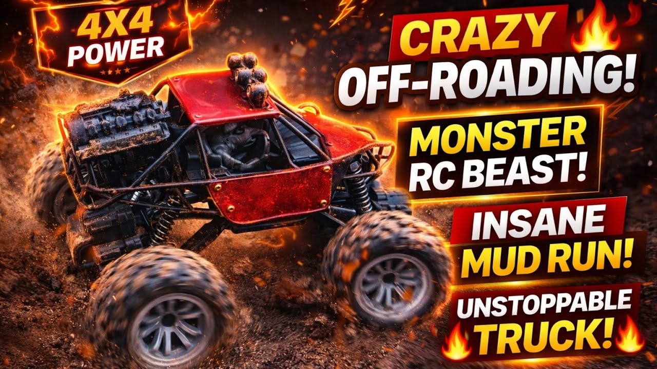 Powerful RC Monster Truck 💀 #toys #offroad #fun #rockcrawler #monstertruck #rccar #rcrockcrawler 